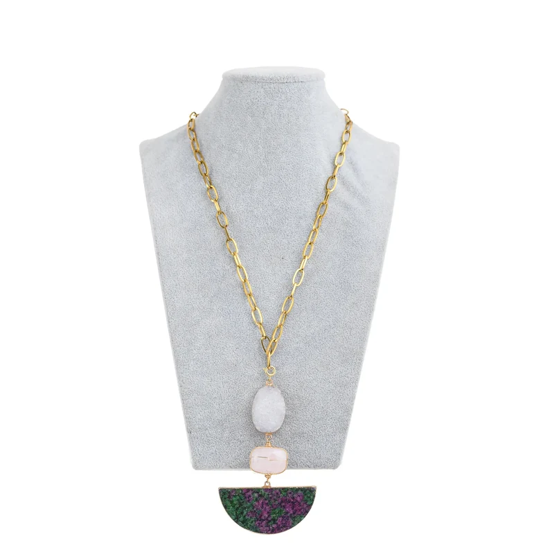Arc Necklace (Green)