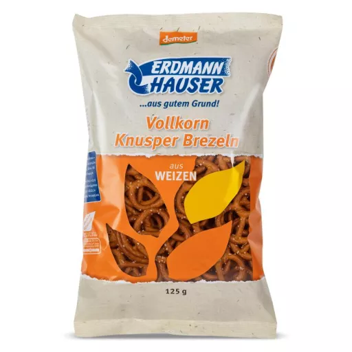 Biodynamiske Fuldkornshvede Pretzels Sesam - 125G - Erdmann Hauser
