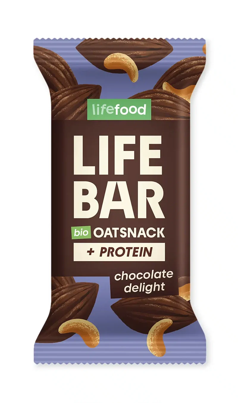 Økologisk Oat Snack Bar Chocolate Delight + Protein - 40G - LifeFood