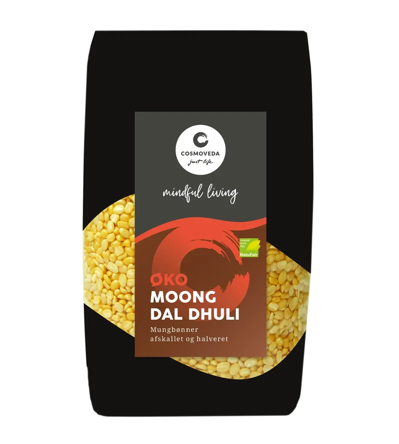 Økologisk Moong Dal Afskallede - 500G - Cosmoveda