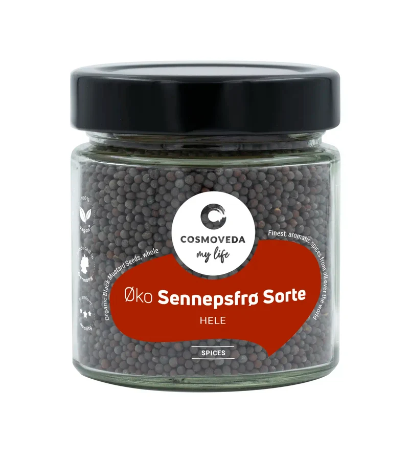 Økologiske Sorte Sennepsfrø - 130G - Cosmoveda