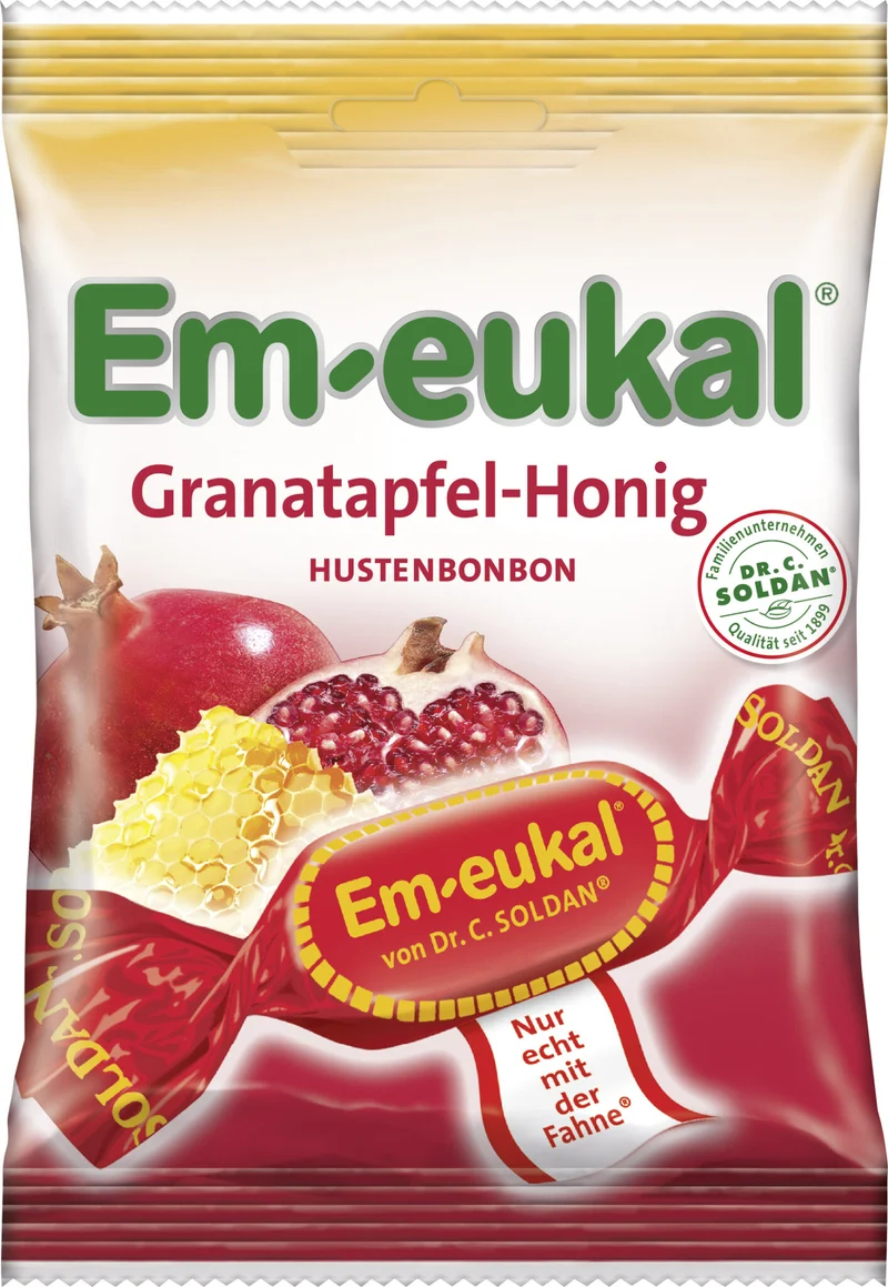 Hostebolcher Granatæble & Honning – 75G - Em-Eukal