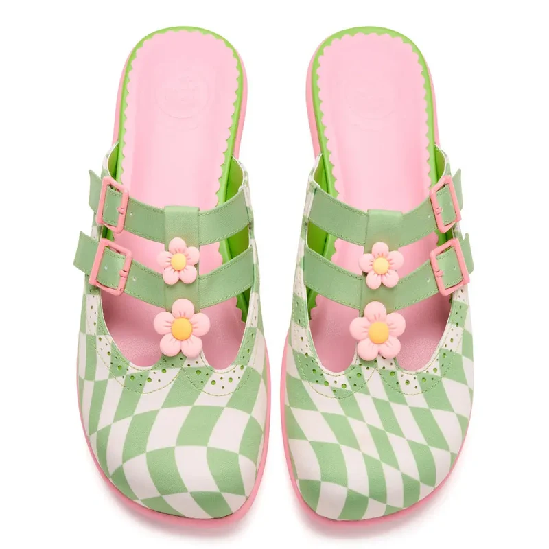 Shaken Squares Women's Mary Jane Clogs